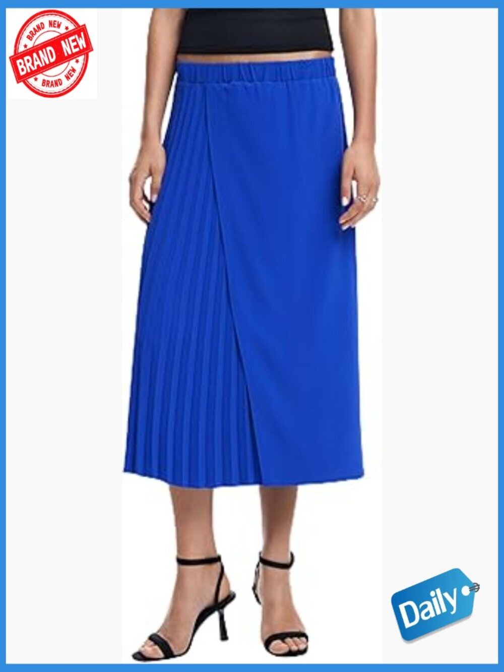 Mid Rise Maxi Skirt with Pull On Closure
